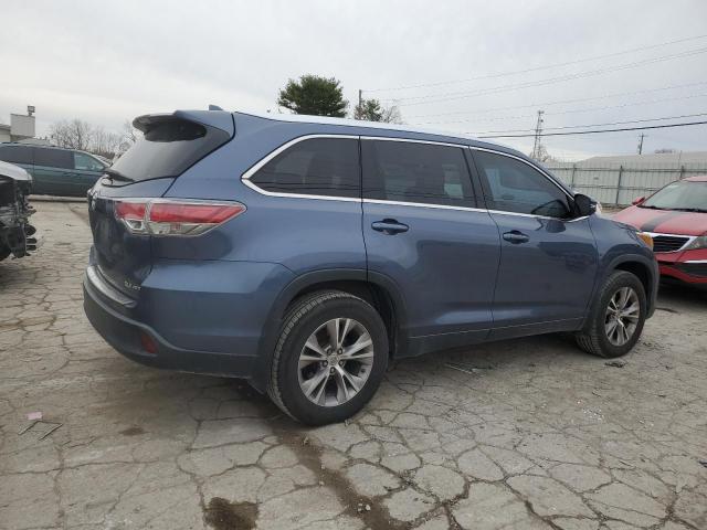 5TDJKRFHXFS149649 - 2015 TOYOTA HIGHLANDER XLE BLUE photo 3