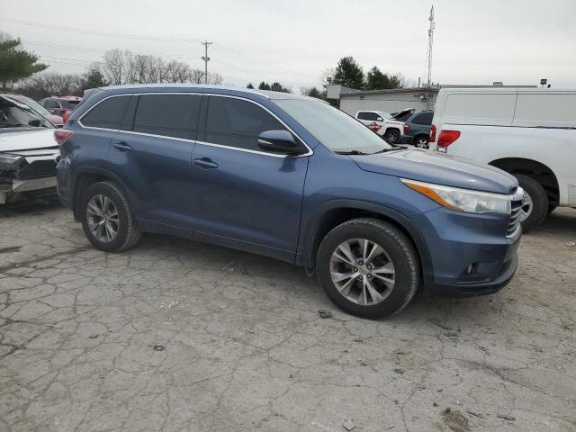 5TDJKRFHXFS149649 - 2015 TOYOTA HIGHLANDER XLE BLUE photo 4