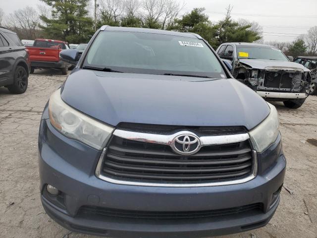 5TDJKRFHXFS149649 - 2015 TOYOTA HIGHLANDER XLE BLUE photo 5