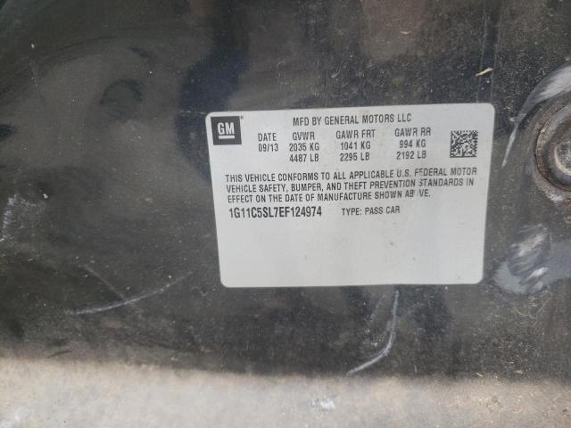 1G11C5SL7EF124974 - 2014 CHEVROLET MALIBU 1LT Қара фото 12