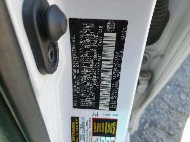 4T1BF1FKXHU413341 - 2017 TOYOTA CAMRY LE WHITE photo 12