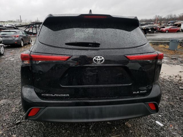 5TDGZRBH2NS587253 - 2022 TOYOTA HIGHLANDER XLE BLACK photo 6