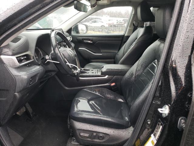 5TDGZRBH2NS587253 - 2022 TOYOTA HIGHLANDER XLE BLACK photo 7