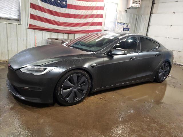 5YJSA1E58NF468129 - 2022 TESLA MODEL S BLACK photo 1