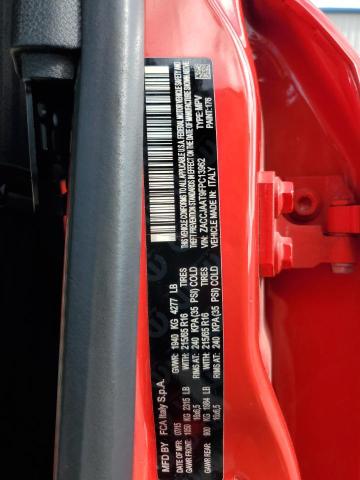 ZACCJAAT9FPC13962 - 2015 JEEP RENEGADE SPORT Rojo foto 14