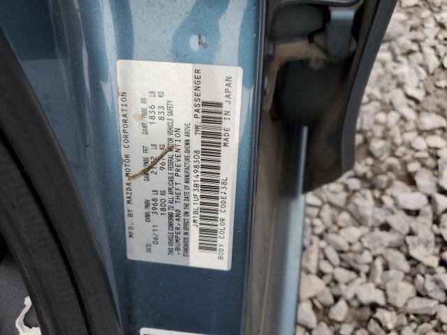 JM1BL1UF3B1498308 - 2011 MAZDA 3 I BLUE photo 12