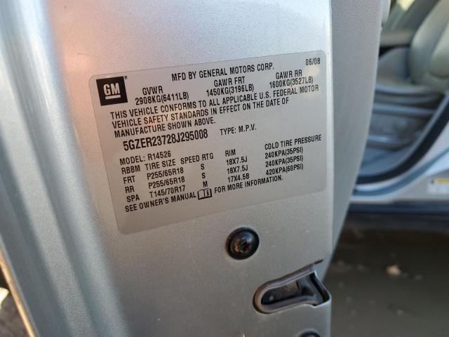 5GZER23728J295008 - 2008 SATURN OUTLOOK XR ვერცხლისფერი ფოტო 13