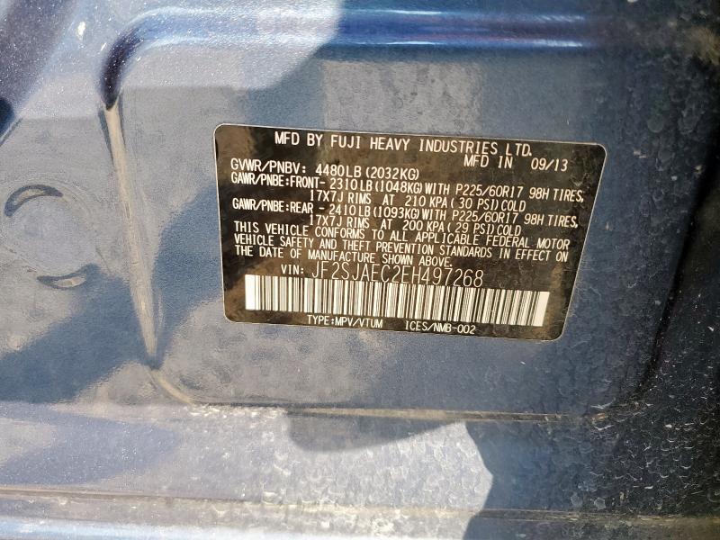 JF2SJAEC2EH497268 - 2014 SUBARU FORESTER 2.5I PREMIUM 蓝色 照片 13