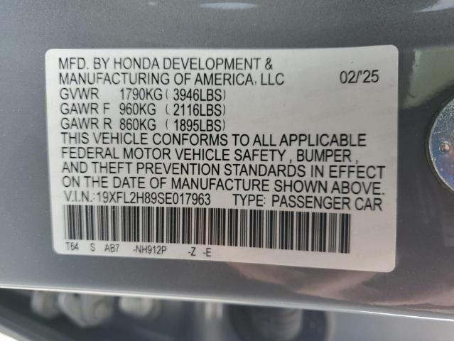 19XFL2H89SE017963 - 2025 HONDA CIVIC SPORT 灰色 照片 12