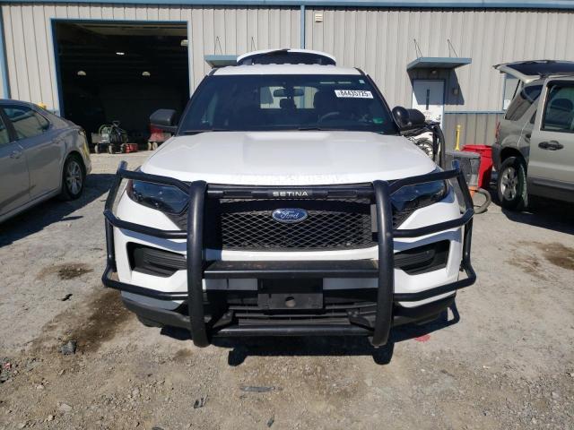 1FM5K8AB5MGA17836 - 2021 FORD EXPLORER POLICE INTERCEPTOR Blanc photo 5