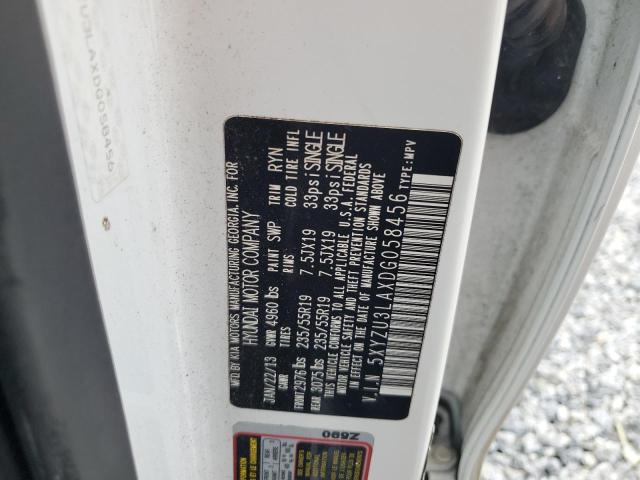 5XYZU3LAXDG058456 - 2013 HYUNDAI SANTA FE SPORT 白色 照片 13