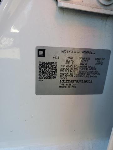 1G1ZD5ST5JF239308 - 2018 CHEVROLET MALIBU LT WHITE photo 12