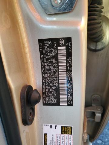 JTDKN3DU1B0256353 - 2011 TOYOTA PRIUS GOLD photo 12