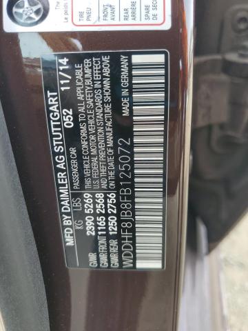 WDDHF8JB8FB125072 - 2015 MERCEDES-BENZ E 350 4MATIC BROWN photo 12