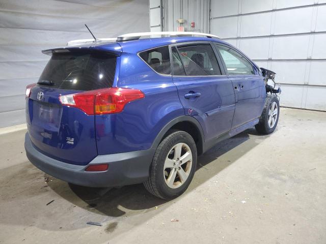 2T3RFREVXEW162834 - 2014 TOYOTA RAV4 XLE BLUE photo 3