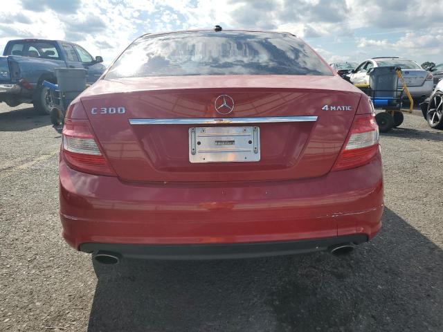 WDDGF81X99F213603 - 2009 MERCEDES-BENZ C 300 4MATIC RED photo 6
