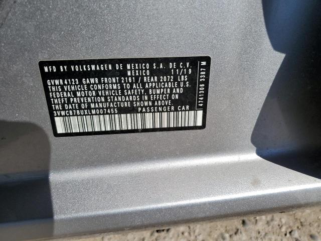 3VWCB7BUXLM007455 - 2020 VOLKSWAGEN JETTA S SILVER photo 13