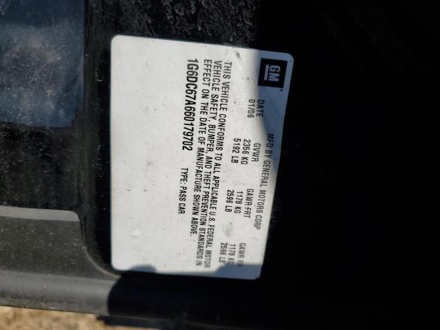 1G6DC67A660179702 - 2006 CADILLAC STS BLACK photo 12