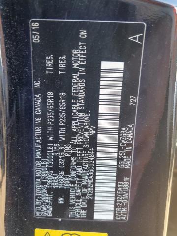 2T2BZMCA3GC034844 - 2016 LEXUS RX 350 BASE BLACK photo 13