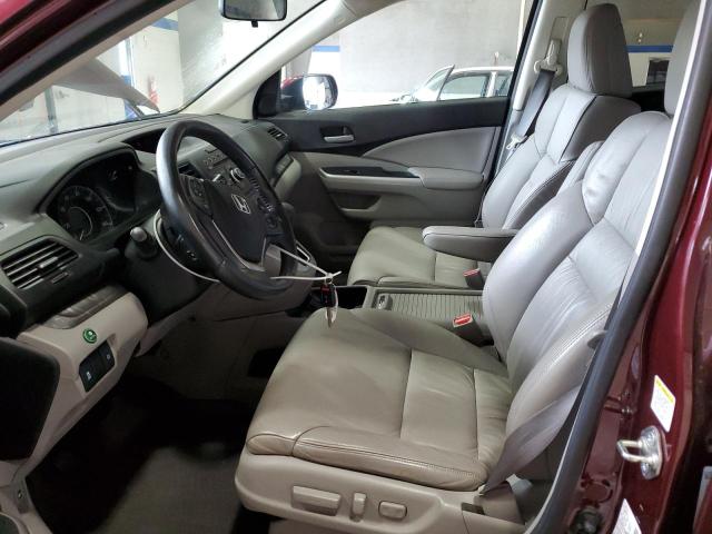 5J6RM4H78EL109245 - 2014 HONDA CR-V EXL BURGUNDY photo 7