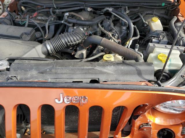 1J4BA3H1XAL175516 - 2010 JEEP WRANGLER UNLIMITED SPORT Қызғылт сары фото 11