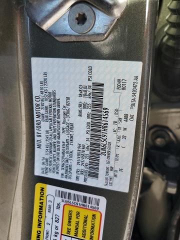 3LN6L5C91HR614569 - 2017 LINCOLN MKZ SELECT GRAY photo 12