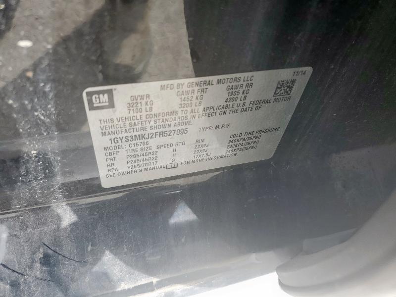 1GYS3MKJ2FR527095 - 2015 CADILLAC ESCALADE LUXURY Қара фото 12