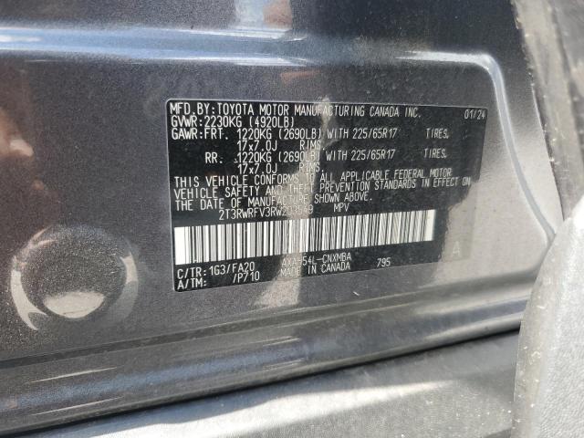 2T3RWRFV3RW203549 - 2024 TOYOTA RAV4 XLE Gris foto 12