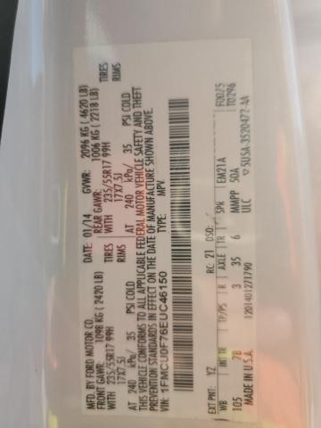 1FMCU0F76EUC46150 - 2014 FORD ESCAPE S WHITE photo 13