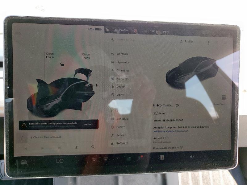 5YJ3E1EA6PF685607 - 2023 TESLA MODEL 3 ნაცრისფერი ფოტო 9