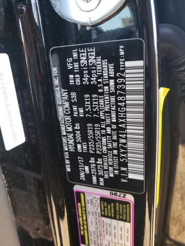 5XYZW4LAXHG487392 - 2017 HYUNDAI SANTA FE S BLACK photo 13