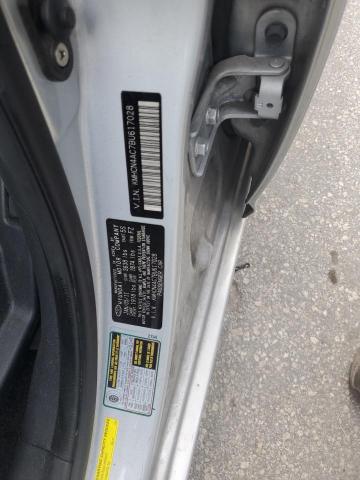 KMHCN4AC7BU617028 - 2011 HYUNDAI ACCENT GLS SILVER photo 12