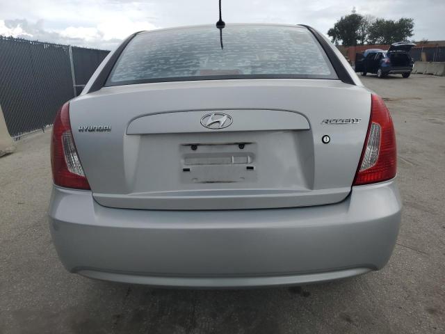 KMHCN4AC7BU617028 - 2011 HYUNDAI ACCENT GLS SILVER photo 6