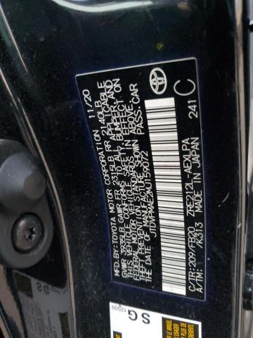 JTDVPMAE2MJ159072 - 2021 TOYOTA COROLLA LE أسود صورة 12