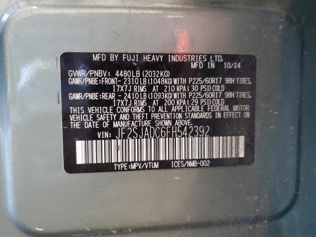 JF2SJADC6FH542392 - 2015 SUBARU FORESTER 2.5I PREMIUM ნაცრისფერი ფოტო 14