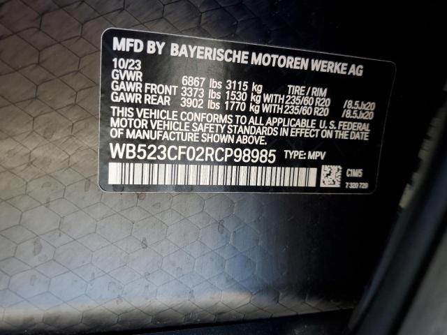 WB523CF02RCP98985 - 2024 BMW IX XDRIVE50 أزرق صورة 13