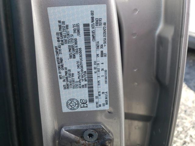 1FMCU9G97FUC83505 - 2015 FORD ESCAPE SE ვერცხლისფერი ფოტო 14