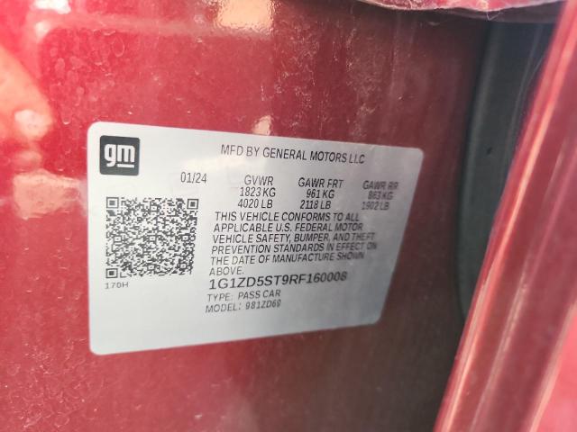 1G1ZD5ST9RF160008 - 2024 CHEVROLET MALIBU LT Qırmızı foto 13