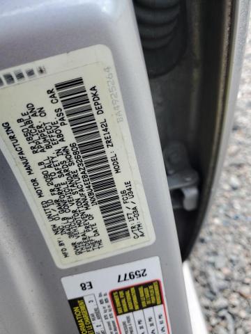 1NXBU4EE8AZ326806 - 2010 TOYOTA COROLLA BASE 银色 照片 12