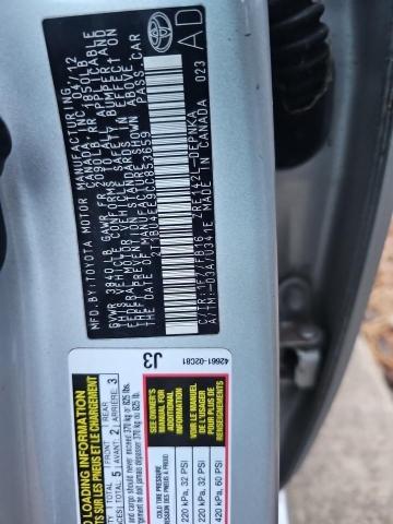 2T1BU4EE9CC853659 - 2012 TOYOTA COROLLA BASE Silber Foto 23