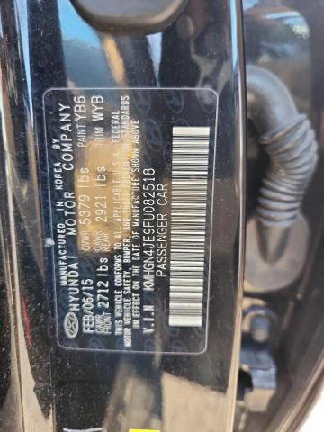 KMHGN4JE9FU082518 - 2015 HYUNDAI GENESIS 3.8L შავი ფოტო 12