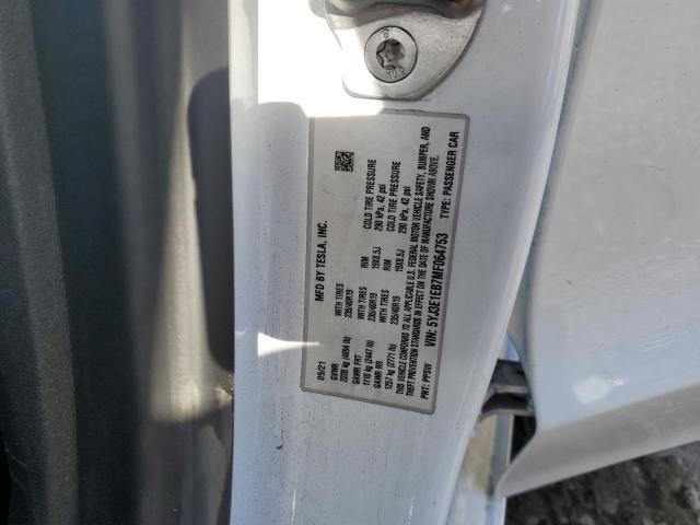 5YJ3E1EB7MF064753 - 2021 TESLA MODEL 3 Білий фото 13