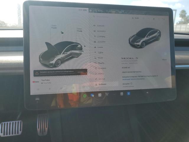 5YJ3E1EB7MF064753 - 2021 TESLA MODEL 3 Білий фото 9