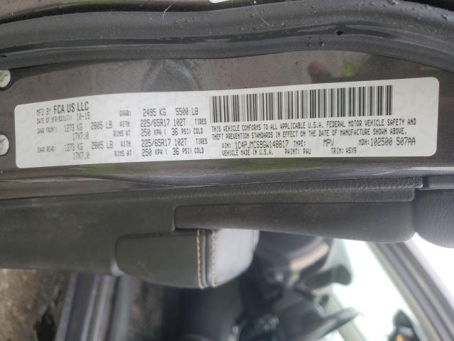 1C4PJMCS9GW148817 - 2016 JEEP CHEROKEE LATITUDE GRAY photo 13