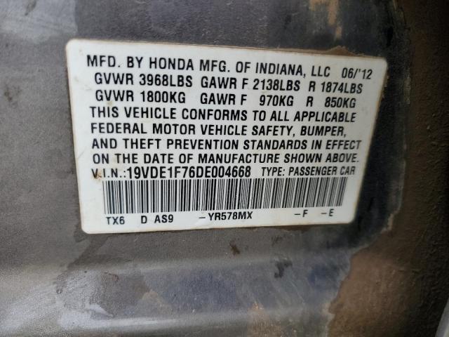 19VDE1F76DE004668 - 2013 ACURA ILX 20 TECH GRAY photo 13