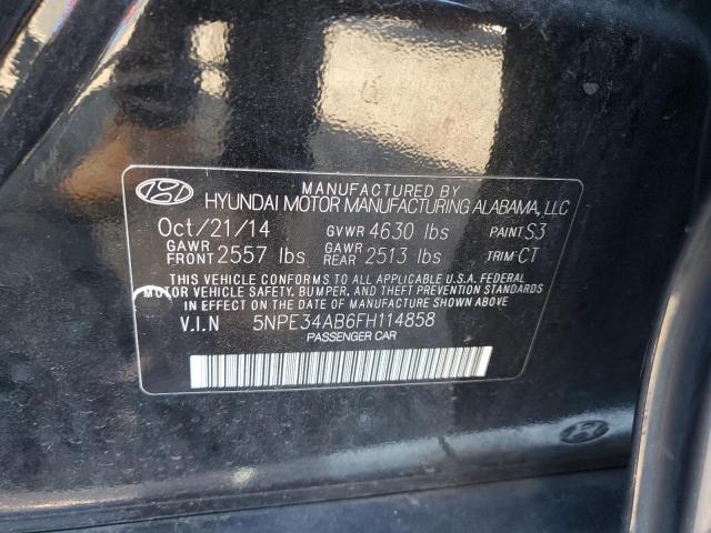 5NPE34AB6FH114858 - 2015 HYUNDAI SONATA SPORT BLACK photo 12