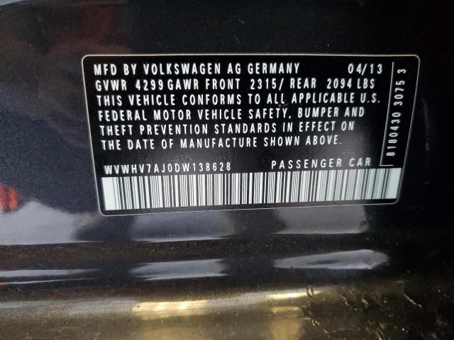 WVWHV7AJ0DW138628 - 2013 VOLKSWAGEN GTI გრაფიტი ფოტო 12