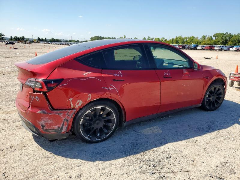 5YJYGDED5MF118330 - 2021 TESLA MODEL Y Czerwony zdjęcie 3