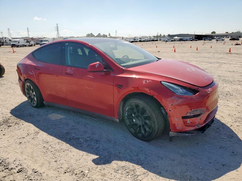 5YJYGDED5MF118330 - 2021 TESLA MODEL Y Czerwony zdjęcie 4