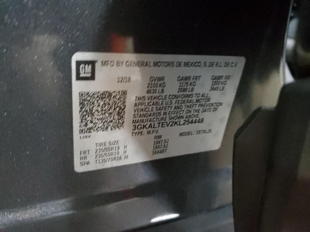 3GKALTEV2KL254448 - 2019 GMC TERRAIN SLE Grafitowy zdjęcie 13